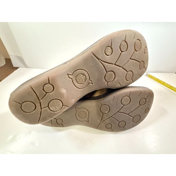 Born Brown Leather Slip On Mules Clogs Shoes Women's Size 9M - Picture 9 of 9